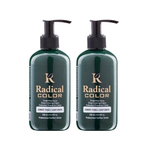 Radical Color NEW 25/Emerald Amonyaksız Su Bazlı Saç Boyası 250 ML 2 Adet Zümrüt Yeşili
