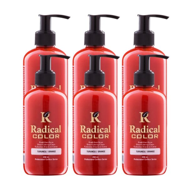 Radical Color NEW 25/Orange Amonyaksız Su Bazlı Saç Boyası 250 ML 6 Adet Turuncu