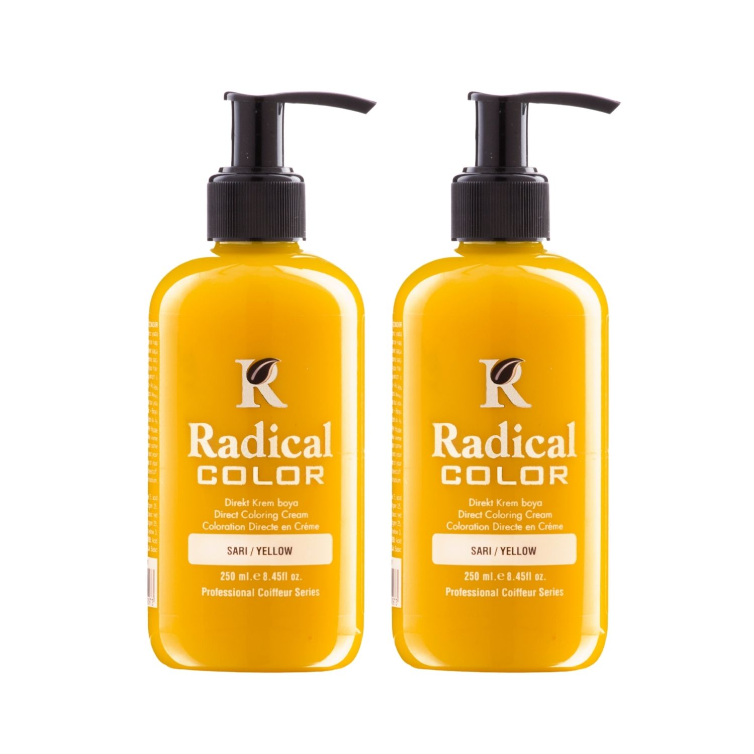Radical Color NEW 25/Yellow Amonyaksız Su Bazlı Saç Boyası 250 ML 2 Adet Sarı