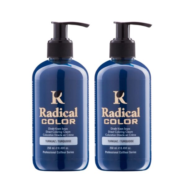 Radical Color NEW 25/Turquoise Amonyaksız Su Bazlı Saç Boyası 250 ML 2 Adet Turkuaz