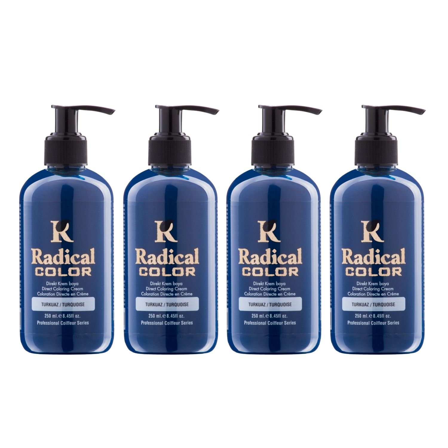 Radical Color NEW 25/Turquoise Amonyaksız Su Bazlı Saç Boyası 250 ML 4 Adet Turkuaz Radical Color NEW 25/Turquoise Amonyaksız Su Bazlı Saç Boyası 250 ML 4 Adet Turkuaz