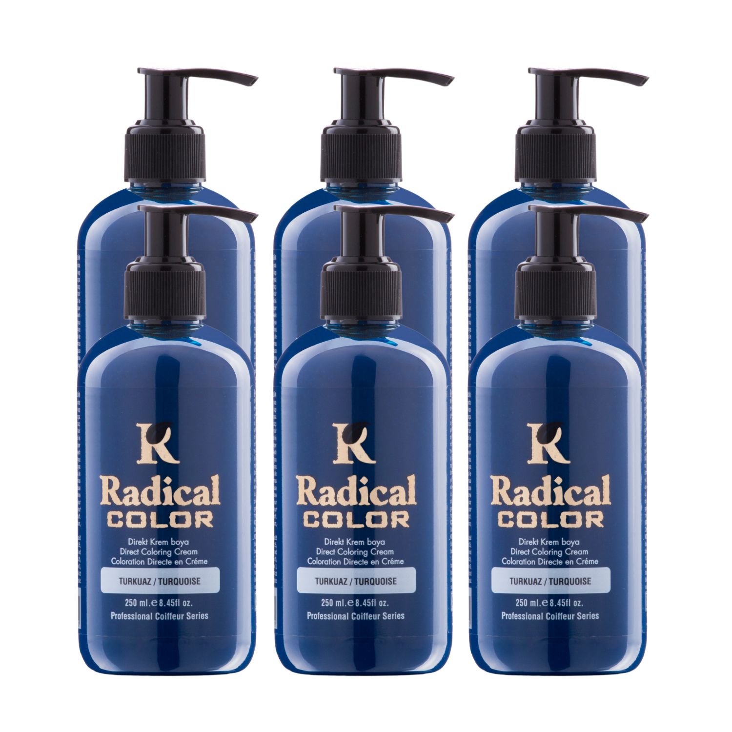 Radical Color NEW 25/Turquoise Amonyaksız Su Bazlı Saç Boyası 250 ML 6 Adet Turkuaz Radical Color NEW 25/Turquoise Amonyaksız Su Bazlı Saç Boyası 250 ML 6 Adet Turkuaz