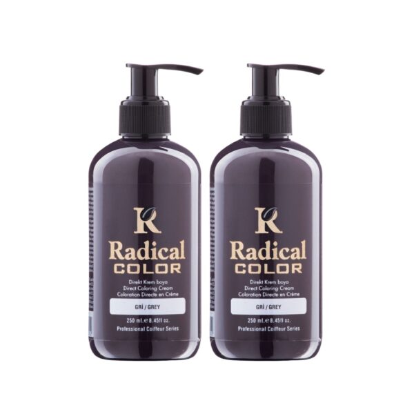 Radical Color NEW 25/Grey Amonyaksız Su Bazlı Saç Boyası 250 ML 2 Adet Gri