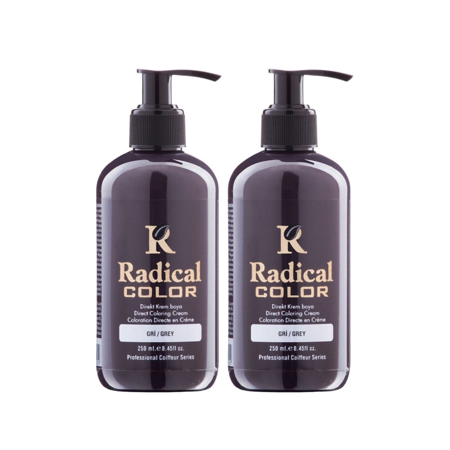 Radical Color NEW 25/Grey Amonyaksız Su Bazlı Saç Boyası 250 ML 2 Adet Gri