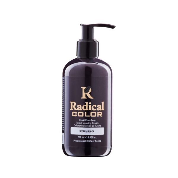 Radical Color NEW 25/Black Amonyaksız Su Bazlı Saç Boyası 250 ML 1 Adet Siyah