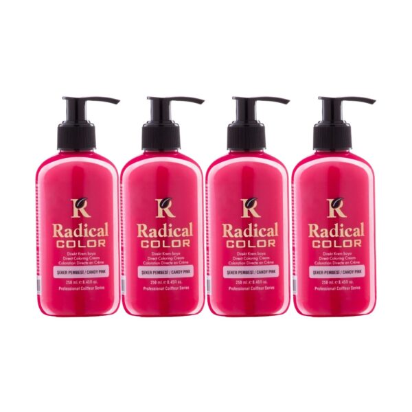 Radical Color NEW 25/Candypink Amonyaksız Su Bazlı Saç Boyası 250 ML 4 Adet Şeker Pembesi