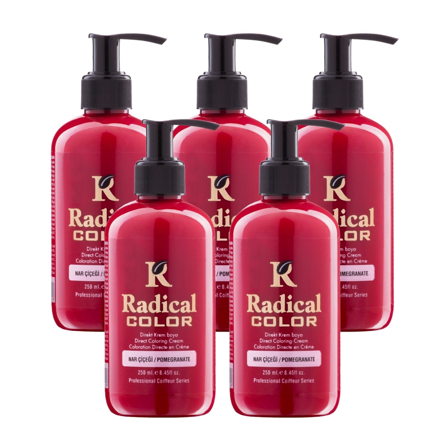 Radical Color NEW 25/Pomegranate Amonyaksız Su Bazlı Saç Boyası 250 ML 5 Adet Nar Çiçeği Radical Color NEW 25/Pomegranate Amonyaksız Su Bazlı Saç Boyası 250 ML 5 Adet Nar Çiçeği
