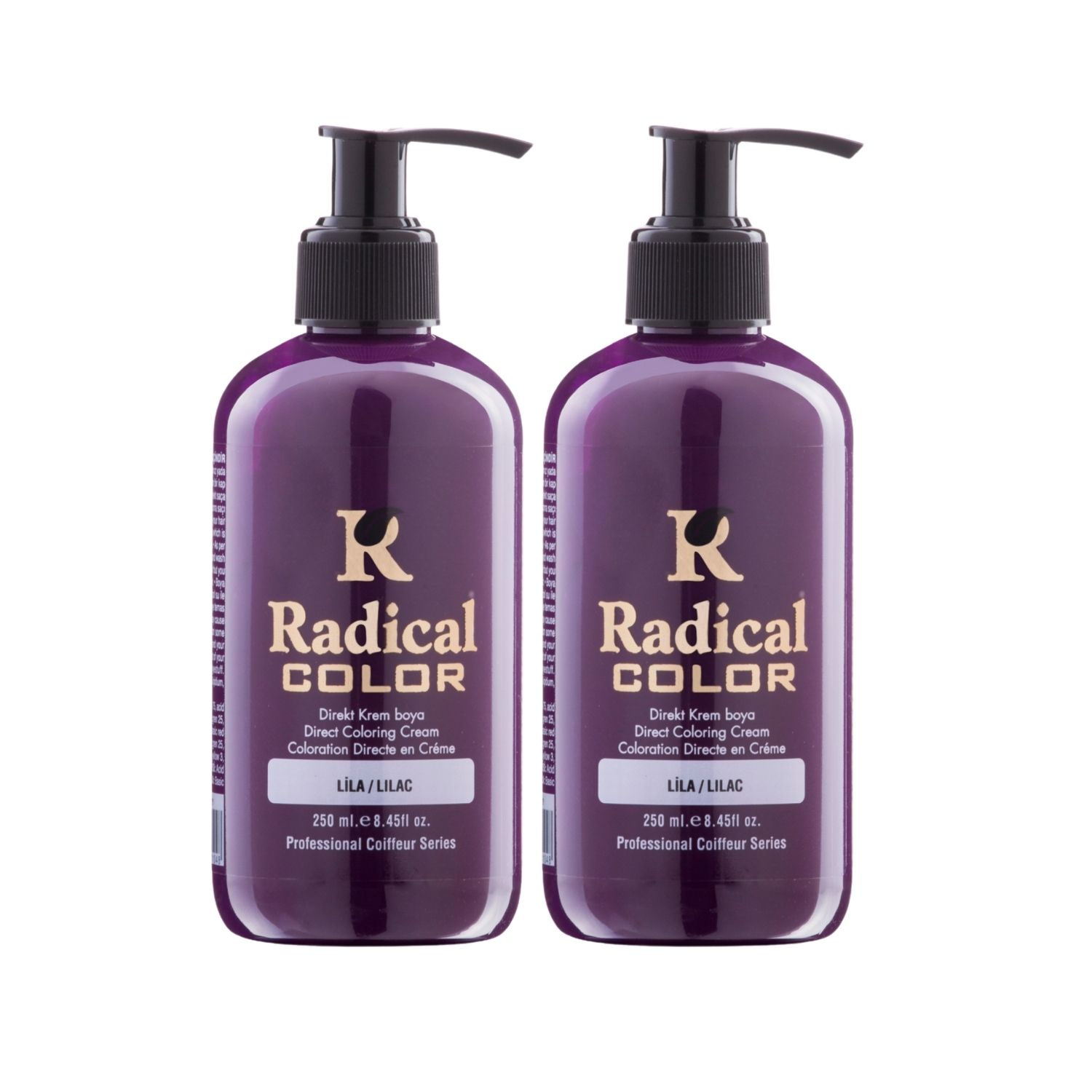Radical Color NEW 25/Lilac Amonyaksız Su Bazlı Saç Boyası 250 ML 2 Adet Lila Radical Color NEW 25/Lilac Amonyaksız Su Bazlı Saç Boyası 250 ML 2 Adet Lila