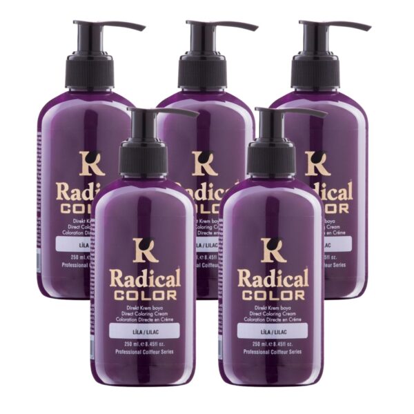 Radical Color NEW 25/Lilac Amonyaksız Su Bazlı Saç Boyası 250 ML 5 Adet Lila
