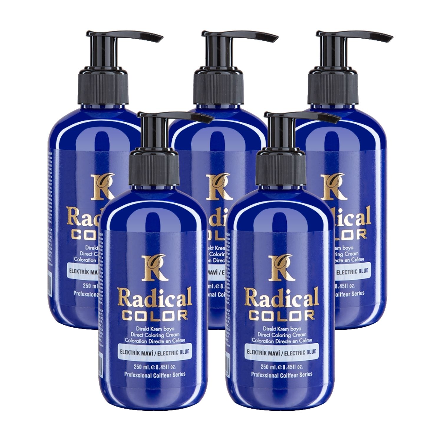 Radical Color NEW 25/Electricblue Amonyaksız Su Bazlı Saç Boyası 250 ML 5 Adet Elektrik Mavi Radical Color NEW 25/Electricblue Amonyaksız Su Bazlı Saç Boyası 250 ML 5 Adet Elektrik Mavi