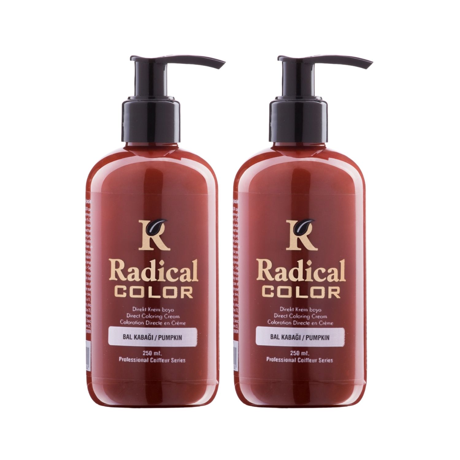 Radical Color NEW 25/Pumpkin Amonyaksız Su Bazlı Saç Boyası 250 ML 2 Adet Bal Kabağı