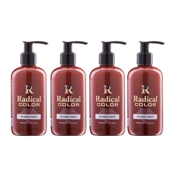 Radical Color NEW 25/Pumpkin Amonyaksız Su Bazlı Saç Boyası 250 ML 4 Adet Bal Kabağı