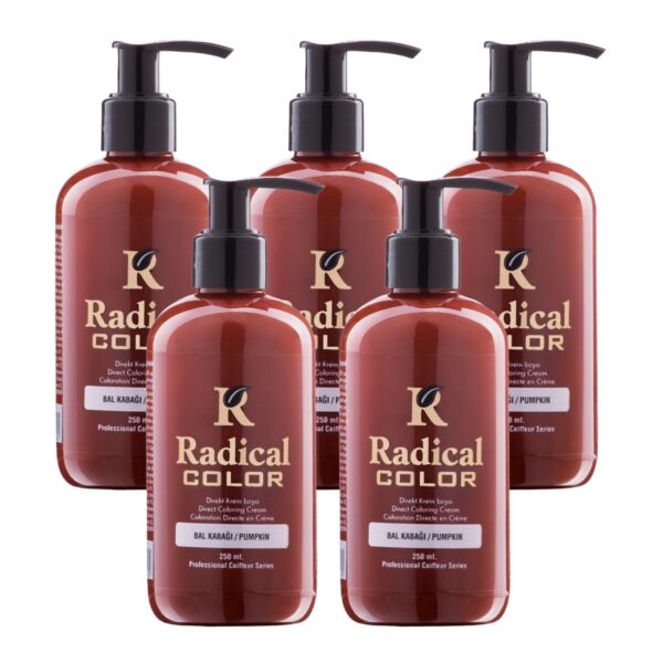 Radical Color NEW 25/Pumpkin Amonyaksız Su Bazlı Saç Boyası 250 ML 5 Adet Bal Kabağı