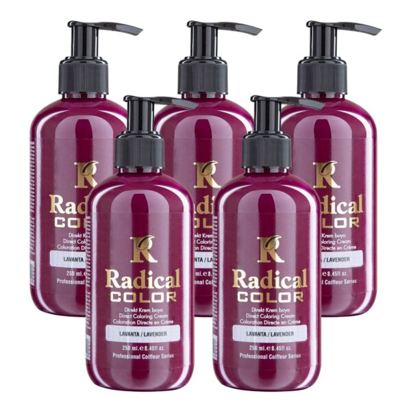 Radical Color NEW 25/Lavender Amonyaksız Su Bazlı Saç Boyası 250 ML 5 Adet Lavanta