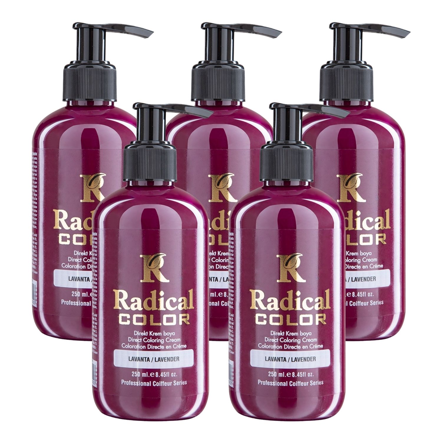 Radical Color NEW 25/Lavender Amonyaksız Su Bazlı Saç Boyası 250 ML 5 Adet Lavanta