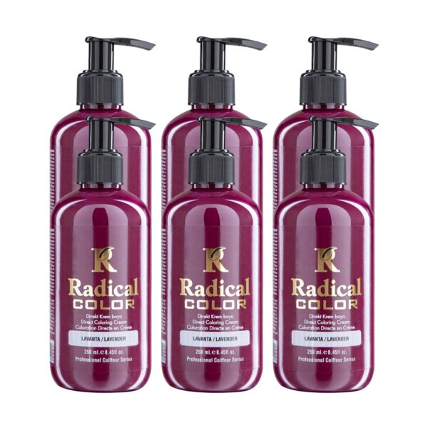 Radical Color NEW 25/Lavender Amonyaksız Su Bazlı Saç Boyası 250 ML 6 Adet Lavanta