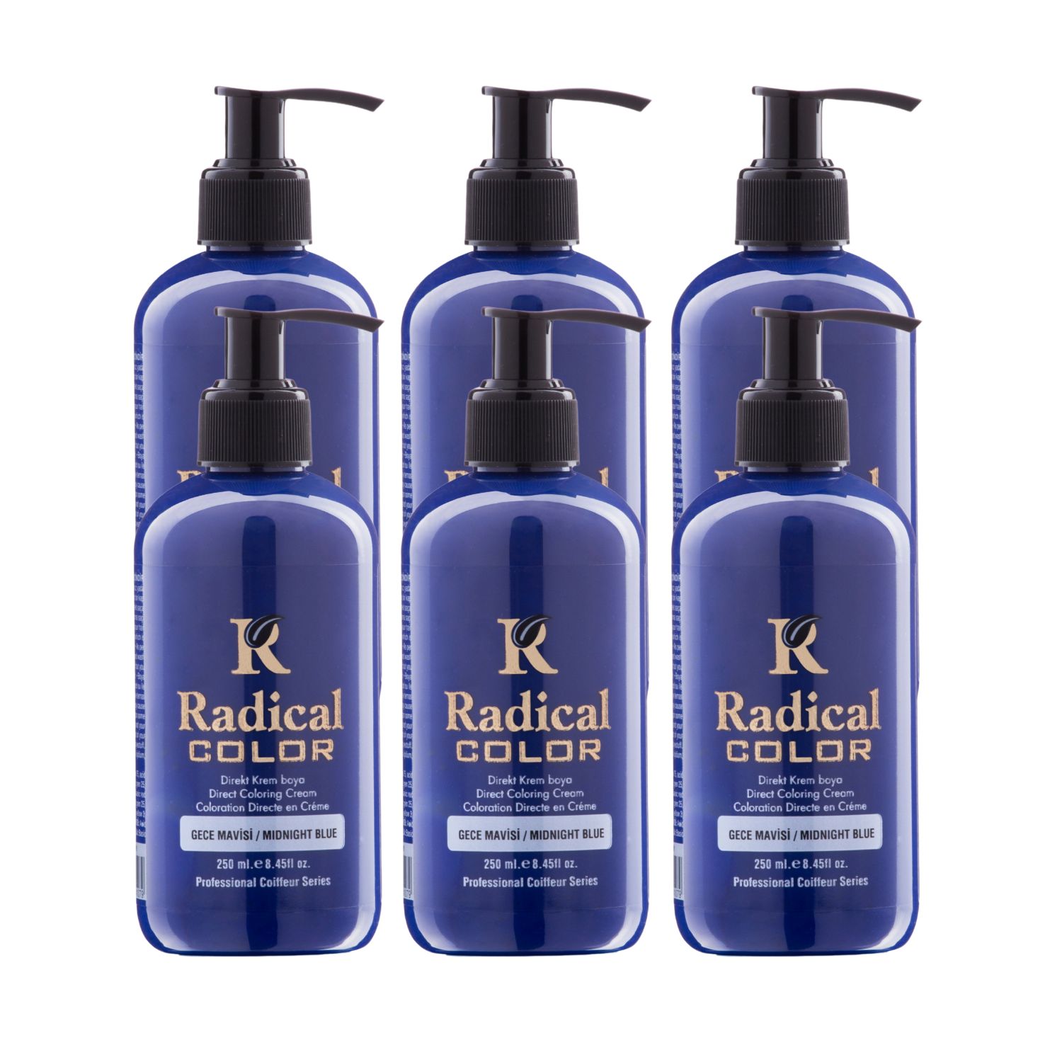 Radical Color NEW 25/Midnightblue Amonyaksız Su Bazlı Saç Boyası 250 ML 6 Adet Gece Mavisi Radical Color NEW 25/Midnightblue Amonyaksız Su Bazlı Saç Boyası 250 ML 6 Adet Gece Mavisi