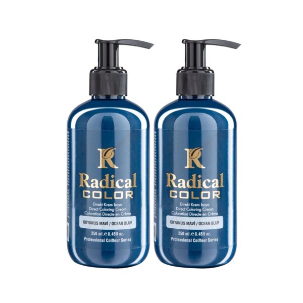 Radical Color NEW 25/Oceanblue Amonyaksız Su Bazlı Saç Boyası 250 ML 2 Adet Okyanus Mavi