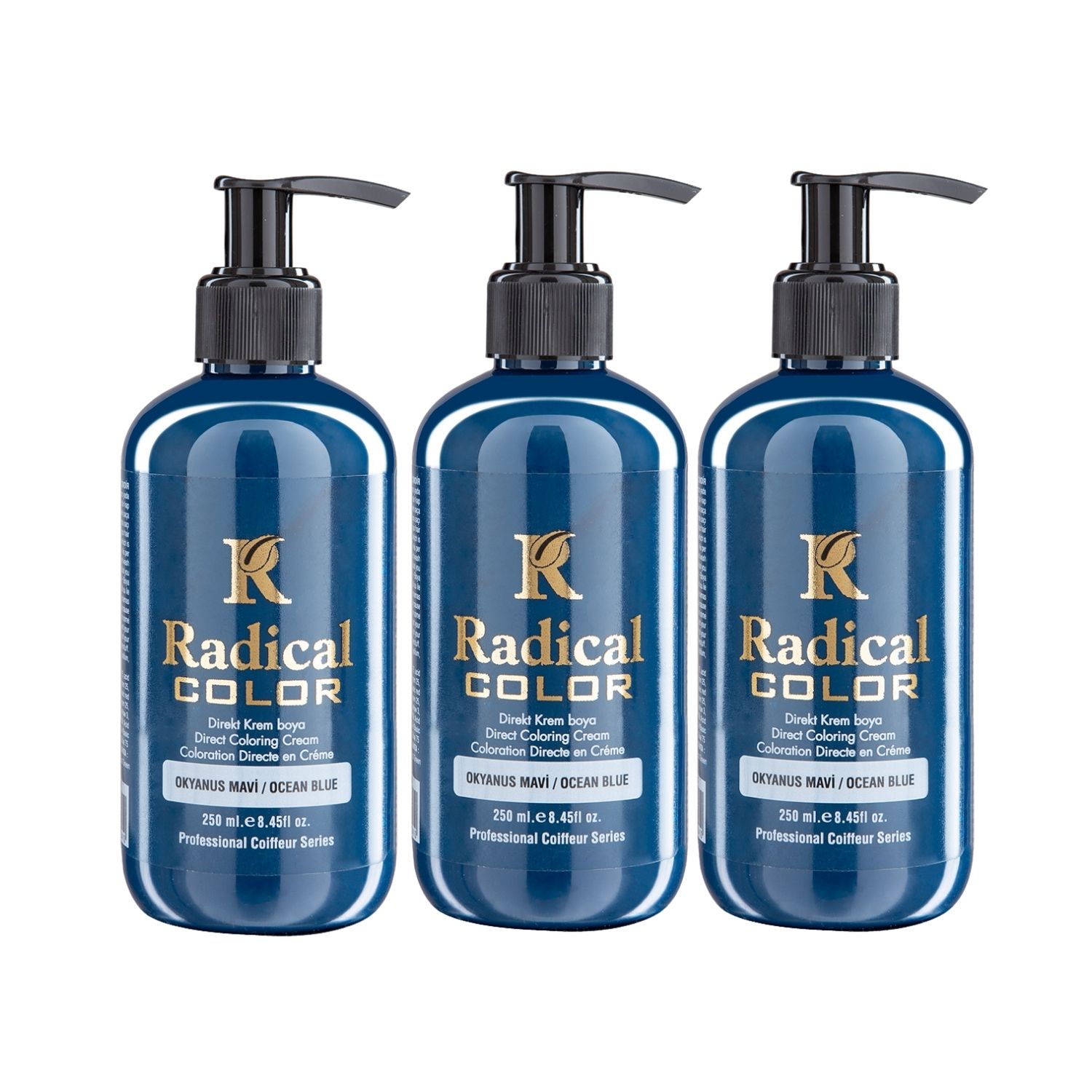 Radical Color NEW 25/Oceanblue Amonyaksız Su Bazlı Saç Boyası 250 ML 3 Adet Okyanus Mavi Radical Color NEW 25/Oceanblue Amonyaksız Su Bazlı Saç Boyası 250 ML 3 Adet Okyanus Mavi