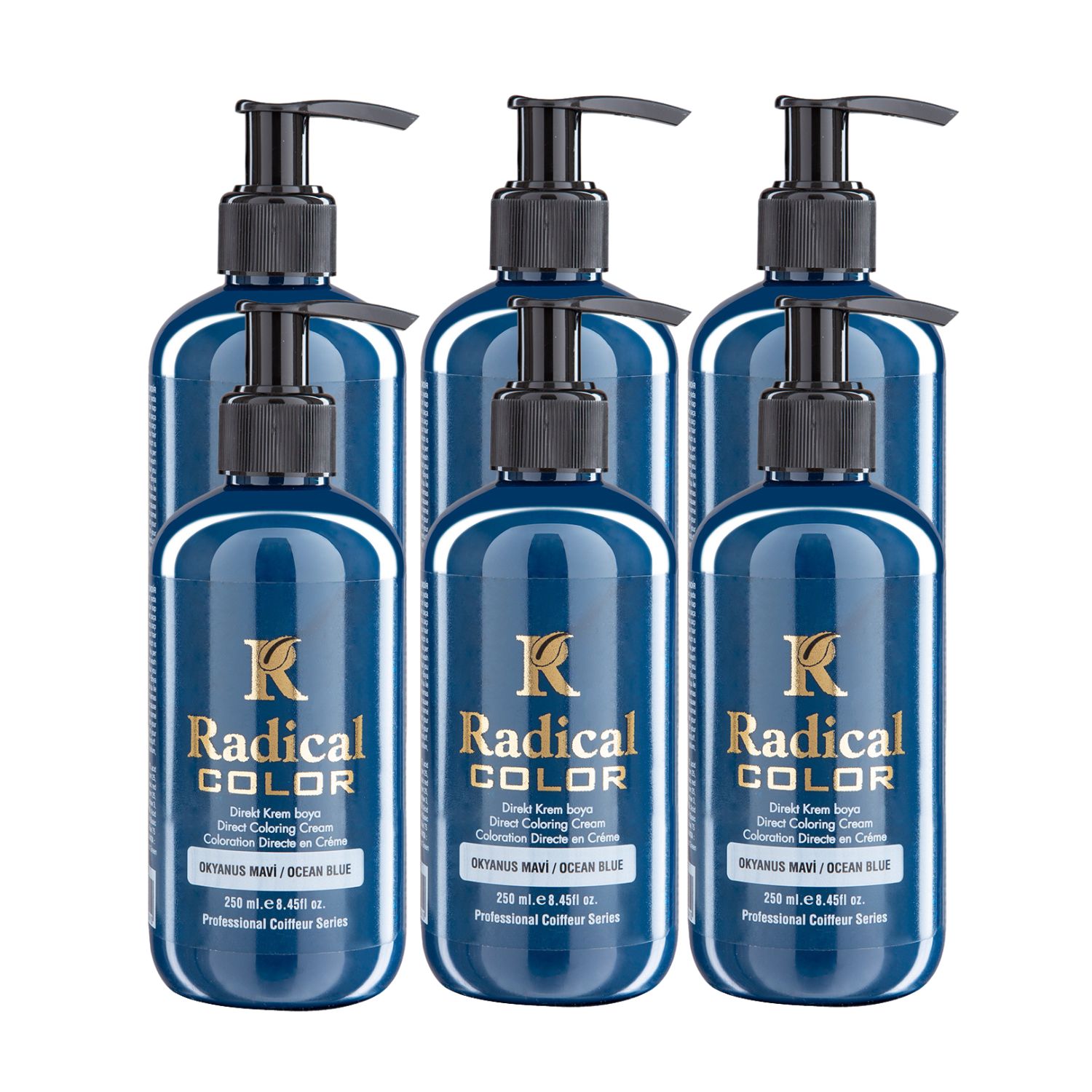 Radical Color NEW 25/Oceanblue Amonyaksız Su Bazlı Saç Boyası 250 ML 6 Adet Okyanus Mavi Radical Color NEW 25/Oceanblue Amonyaksız Su Bazlı Saç Boyası 250 ML 6 Adet Okyanus Mavi