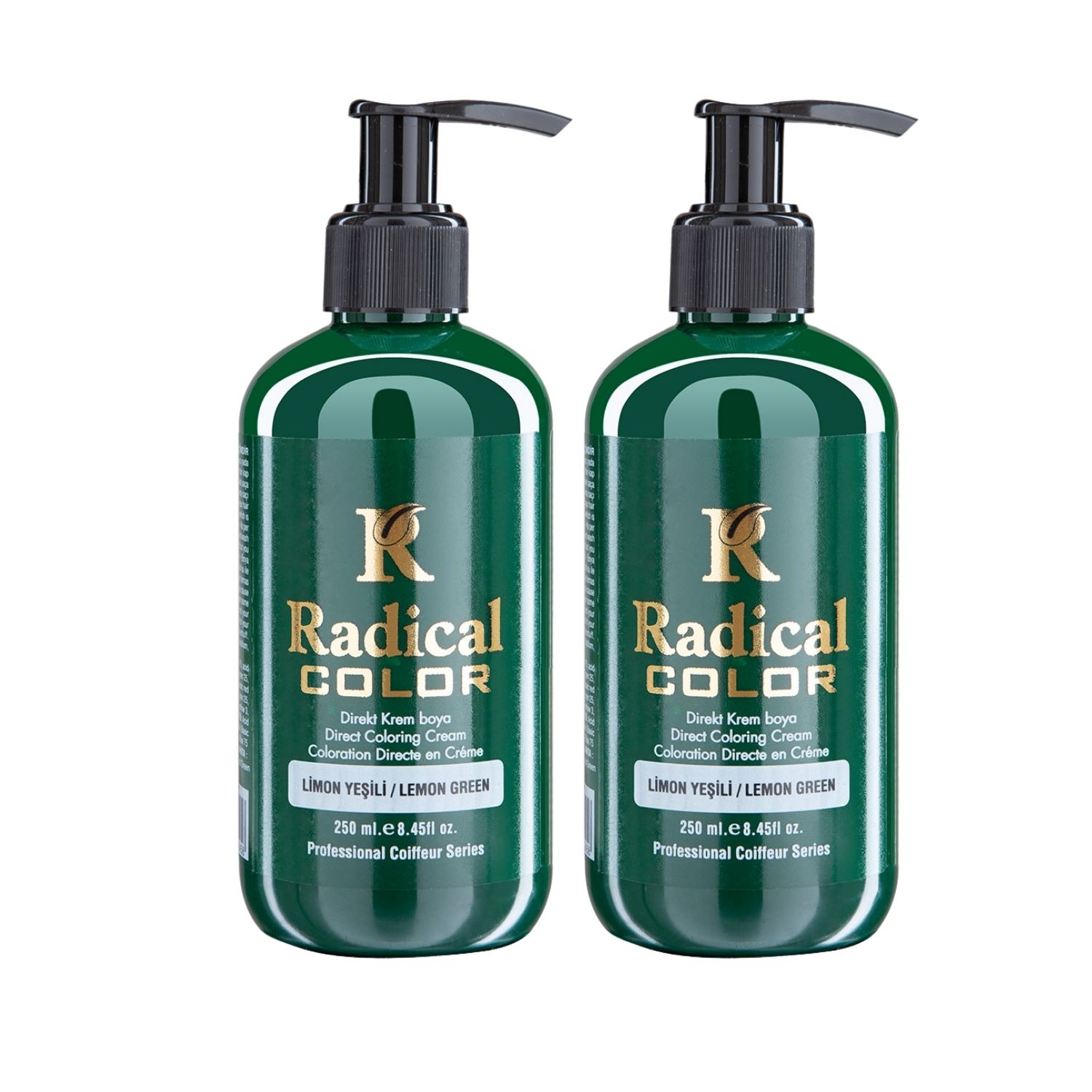 Radical Color NEW 25/Limegreen Amonyaksız Su Bazlı Saç Boyası 250 ML 2 Adet Limon Yeşili