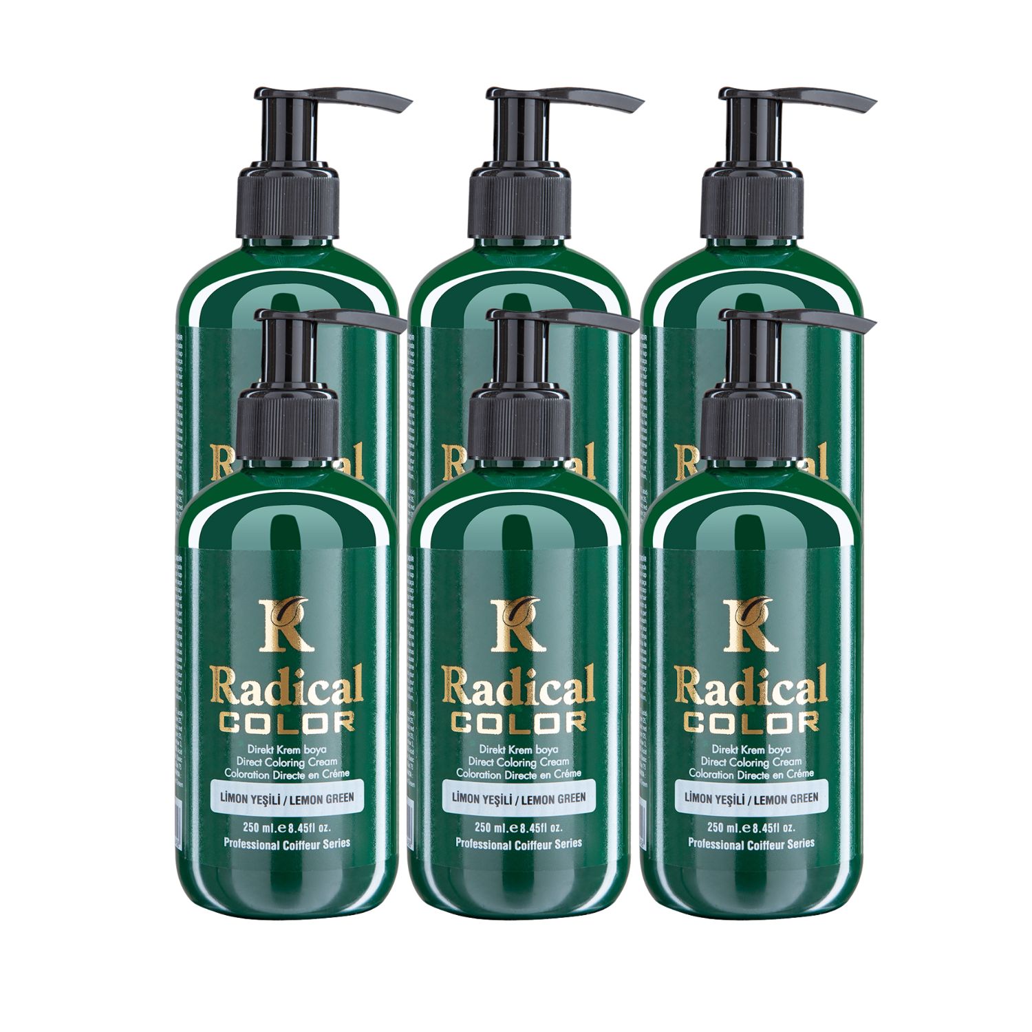 Radical Color NEW 25/Limegreen Amonyaksız Su Bazlı Saç Boyası 250 ML 6 Adet Limon Yeşili Radical Color NEW 25/Limegreen Amonyaksız Su Bazlı Saç Boyası 250 ML 6 Adet Limon Yeşili