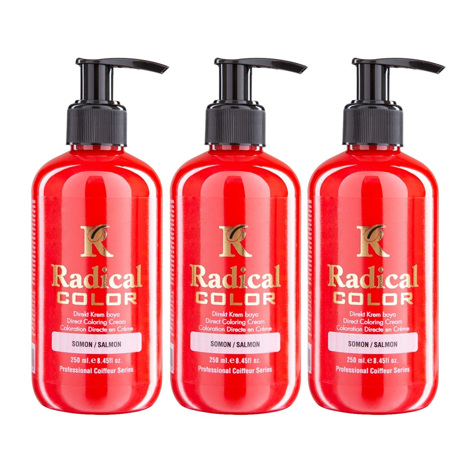 Radical Color NEW 25/Salmon Amonyaksız Su Bazlı Saç Boyası 250 ML 3 Adet Somon Radical Color NEW 25/Salmon Amonyaksız Su Bazlı Saç Boyası 250 ML 3 Adet Somon