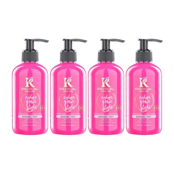 Radical Color NEW 25/Taffy Amonyaksız Su Bazlı Saç Boyası 250 ML 4 Adet Şekerleme