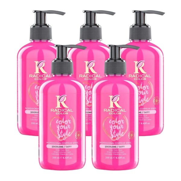 Radical Color NEW 25/Taffy Amonyaksız Su Bazlı Saç Boyası 250 ML 5 Adet Şekerleme