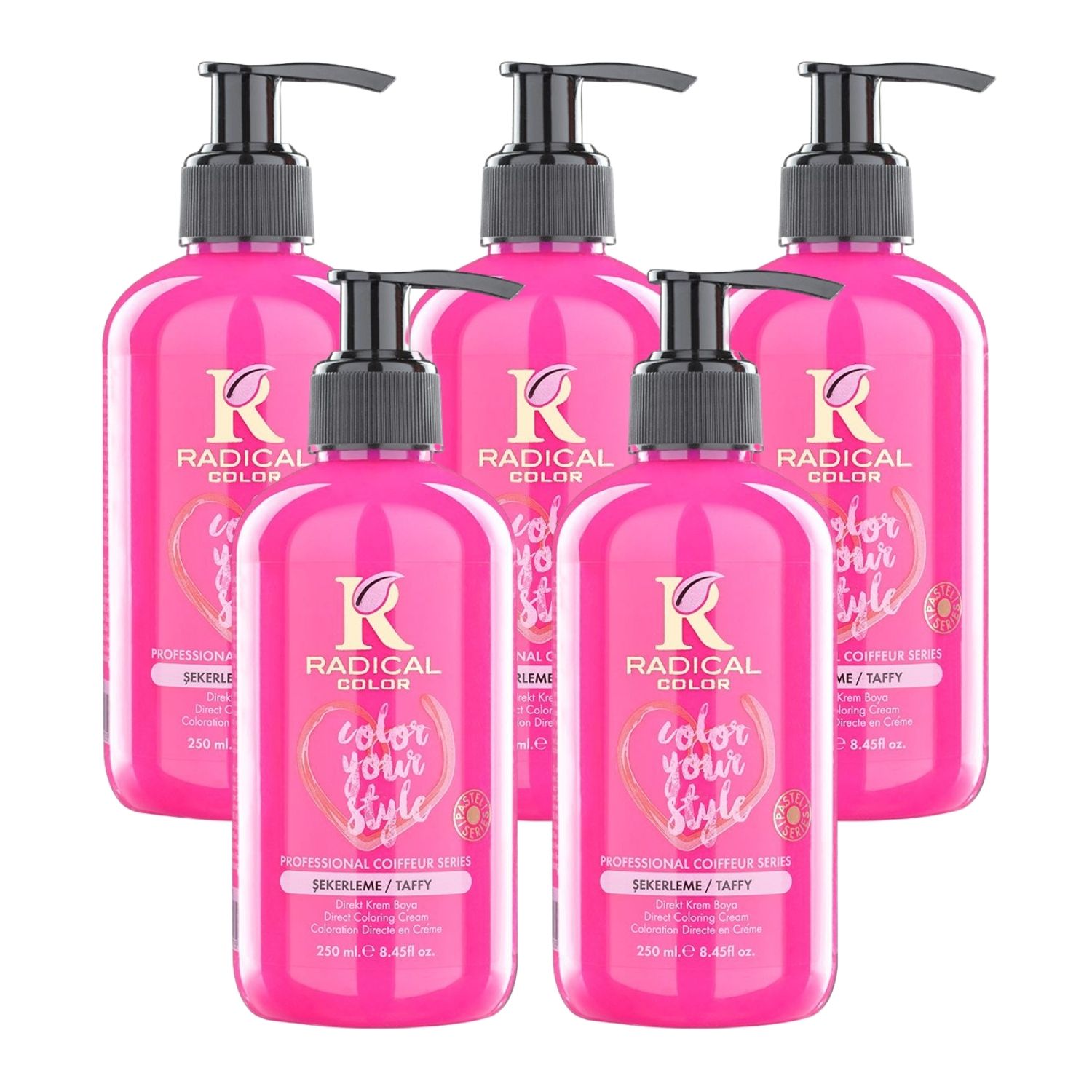 Radical Color NEW 25/Taffy Amonyaksız Su Bazlı Saç Boyası 250 ML 5 Adet Şekerleme Radical Color NEW 25/Taffy Amonyaksız Su Bazlı Saç Boyası 250 ML 5 Adet Şekerleme