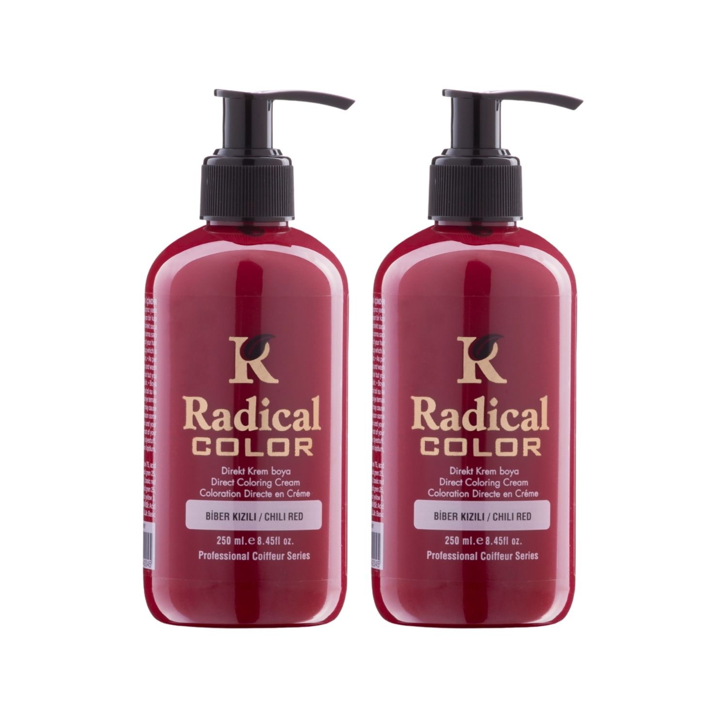 Radical Color NEW 25/Chilired Amonyaksız Su Bazlı Saç Boyası 250 ML 2 Adet Biber Kızılı Radical Color NEW 25/Chilired Amonyaksız Su Bazlı Saç Boyası 250 ML 2 Adet Biber Kızılı