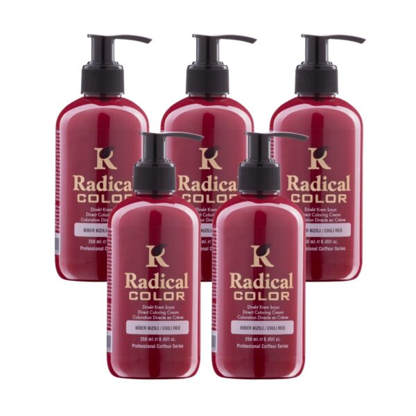 Radical Color NEW 25/Chilired Amonyaksız Su Bazlı Saç Boyası 250 ML 5 Adet Biber Kızılı