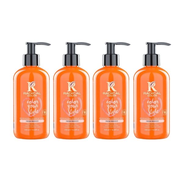 Radical Color NEW 25/Freshmango Amonyaksız Su Bazlı Saç Boyası 250 ML 4 Adet Mango
