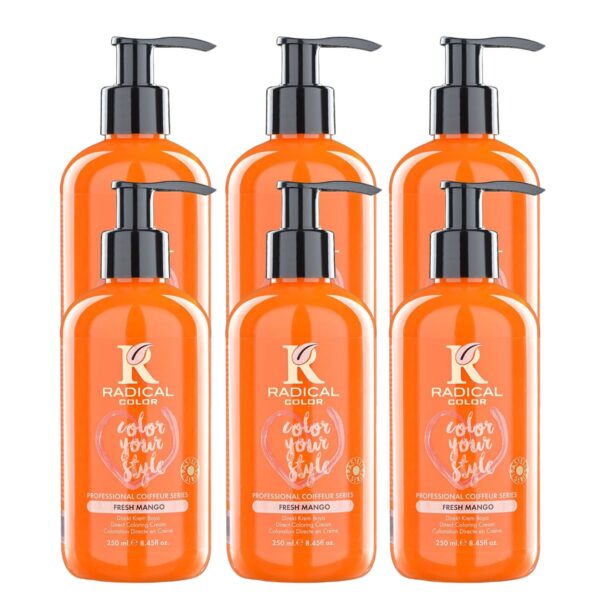 Radical Color NEW 25/Freshmango Amonyaksız Su Bazlı Saç Boyası 250 ML 6 Adet Mango