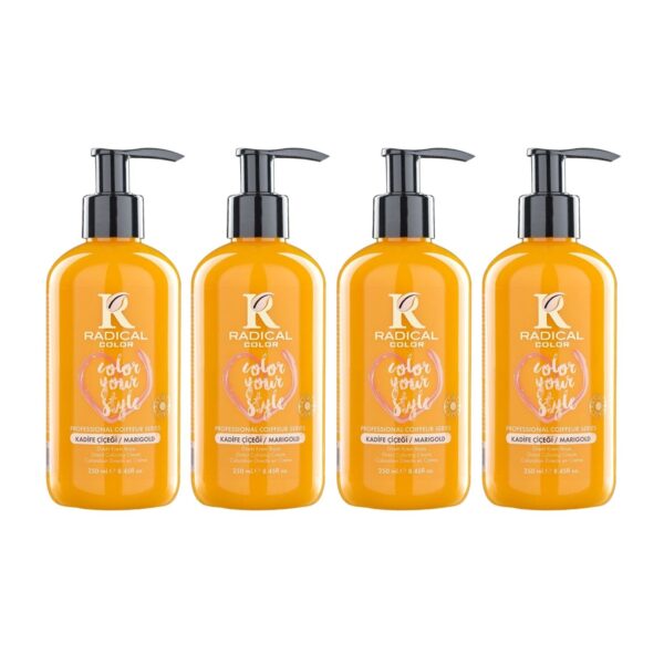 Radical Color NEW 25/Marigold Amonyaksız Su Bazlı Saç Boyası 250 ML 4 Adet Kadife Çiçeği
