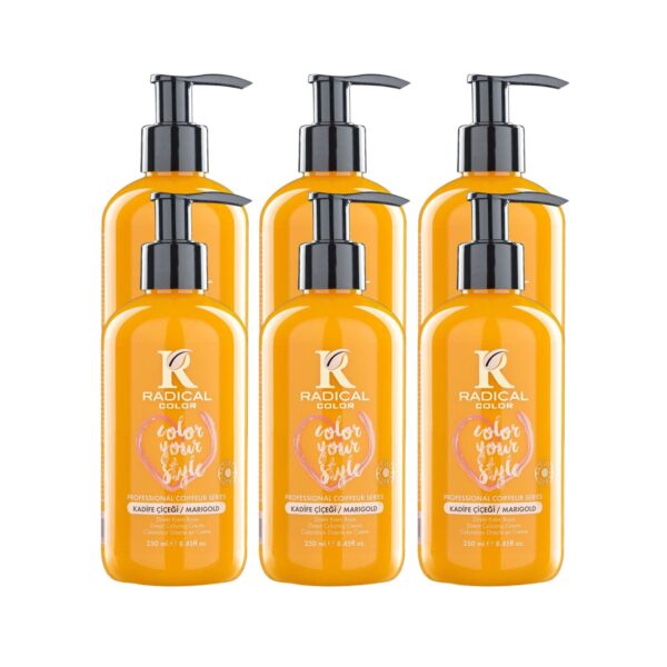 Radical Color NEW 25/Marigold Amonyaksız Su Bazlı Saç Boyası 250 ML 6 Adet Kadife Çiçeği