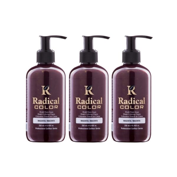 Radical Color NEW 25/Macenta Amonyaksız Su Bazlı Saç Boyası 250 ML 3 Adet Magenta
