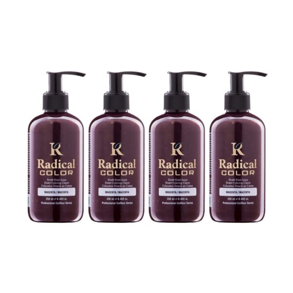 Radical Color NEW 25/Macenta Amonyaksız Su Bazlı Saç Boyası 250 ML 4 Adet Magenta