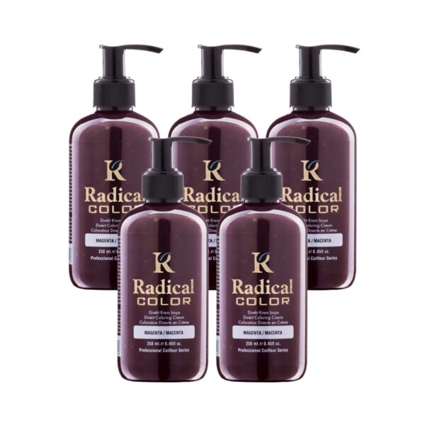 Radical Color NEW 25/Macenta Amonyaksız Su Bazlı Saç Boyası 250 ML 5 Adet Magenta