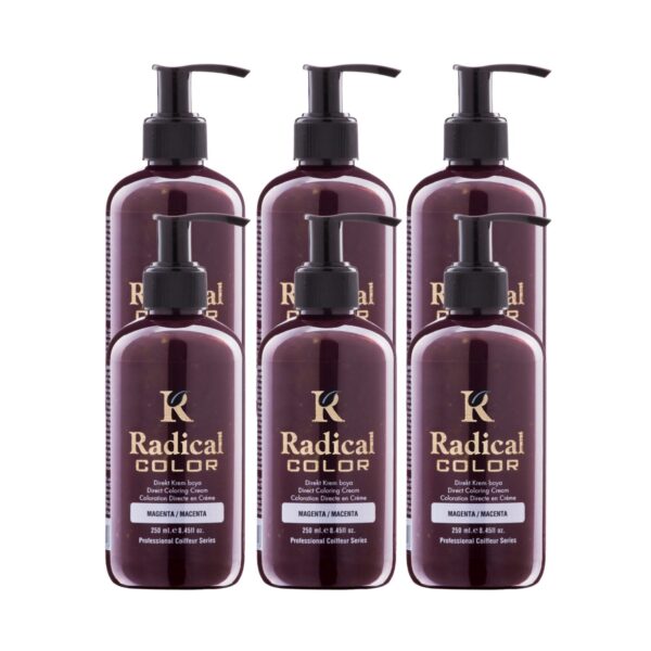 Radical Color NEW 25/Macenta Amonyaksız Su Bazlı Saç Boyası 250 ML 6 Adet Magenta