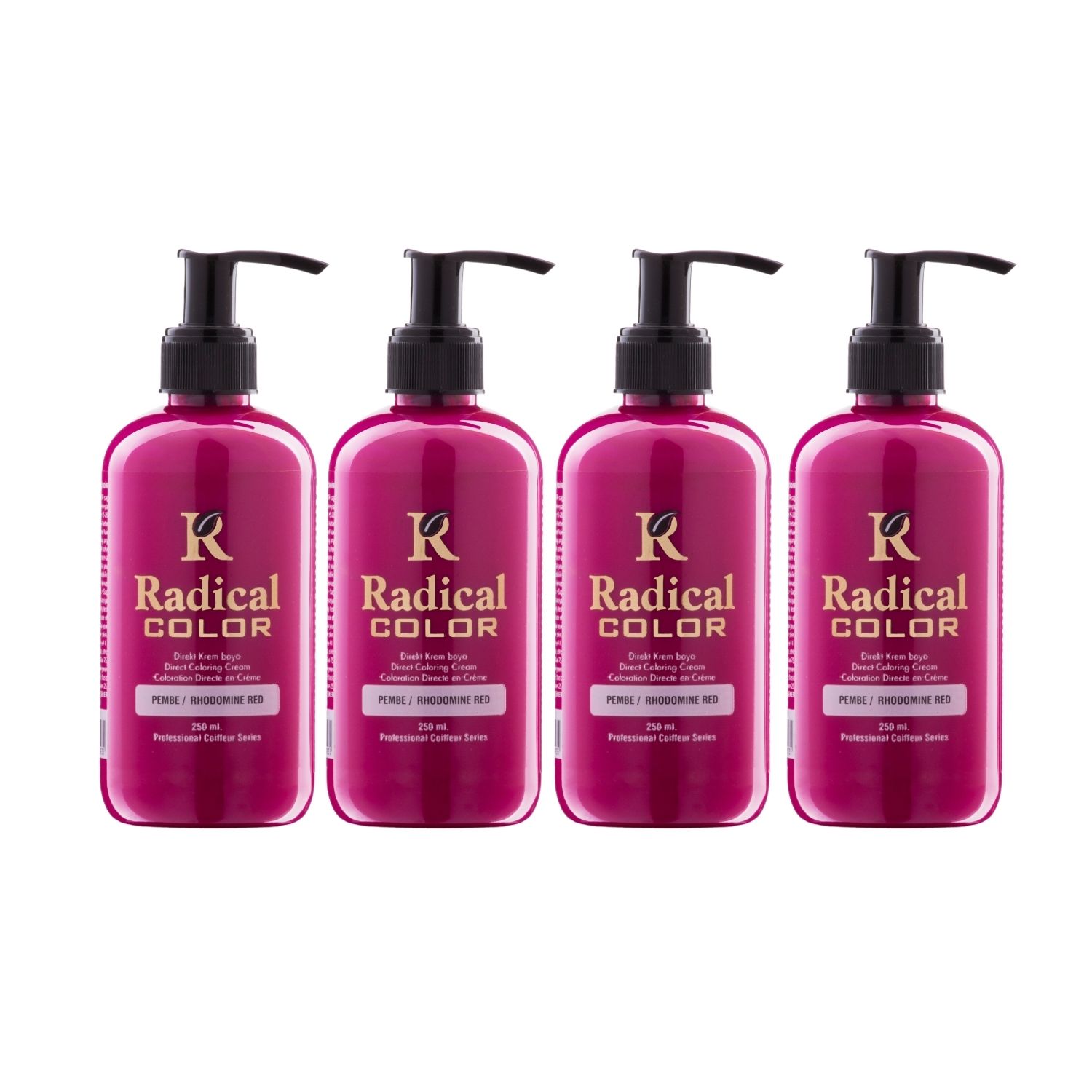 Radical Color NEW 25/Pink Amonyaksız Su Bazlı Saç Boyası 250 ML 4 Adet Pembe Radical Color NEW 25/Pink Amonyaksız Su Bazlı Saç Boyası 250 ML 4 Adet Pembe