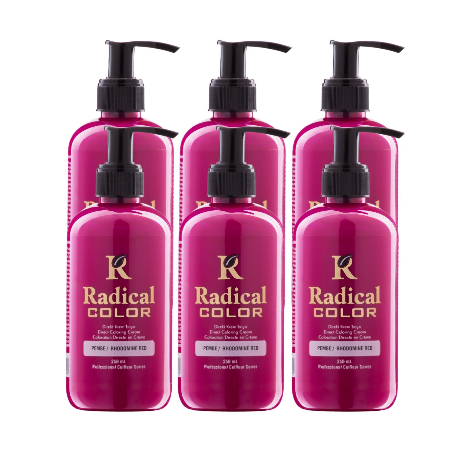 Radical Color NEW 25/Pink Amonyaksız Su Bazlı Saç Boyası 250 ML 6 Adet Pembe Radical Color NEW 25/Pink Amonyaksız Su Bazlı Saç Boyası 250 ML 6 Adet Pembe