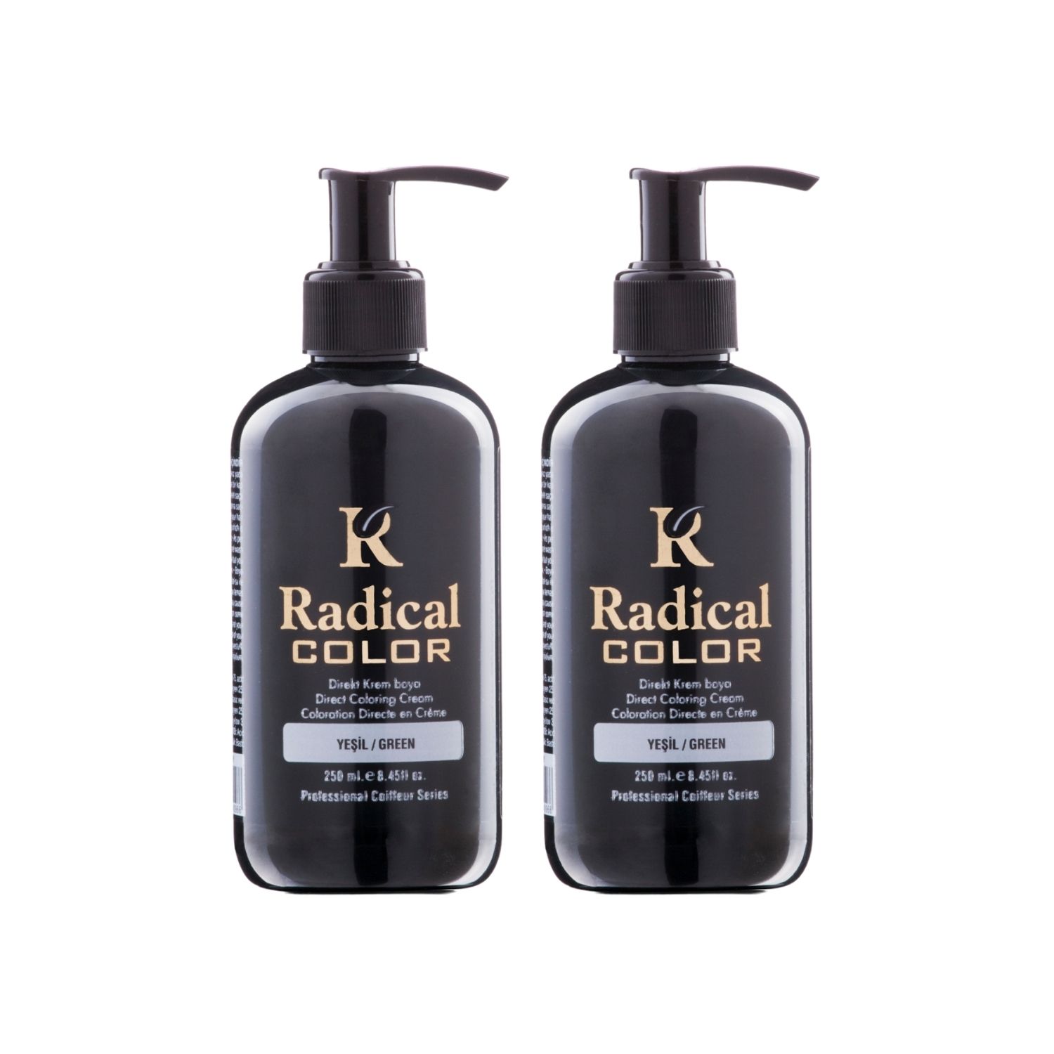 Radical Color NEW 25/Green Amonyaksız Su Bazlı Saç Boyası 250 ML 2 Adet Yeşil