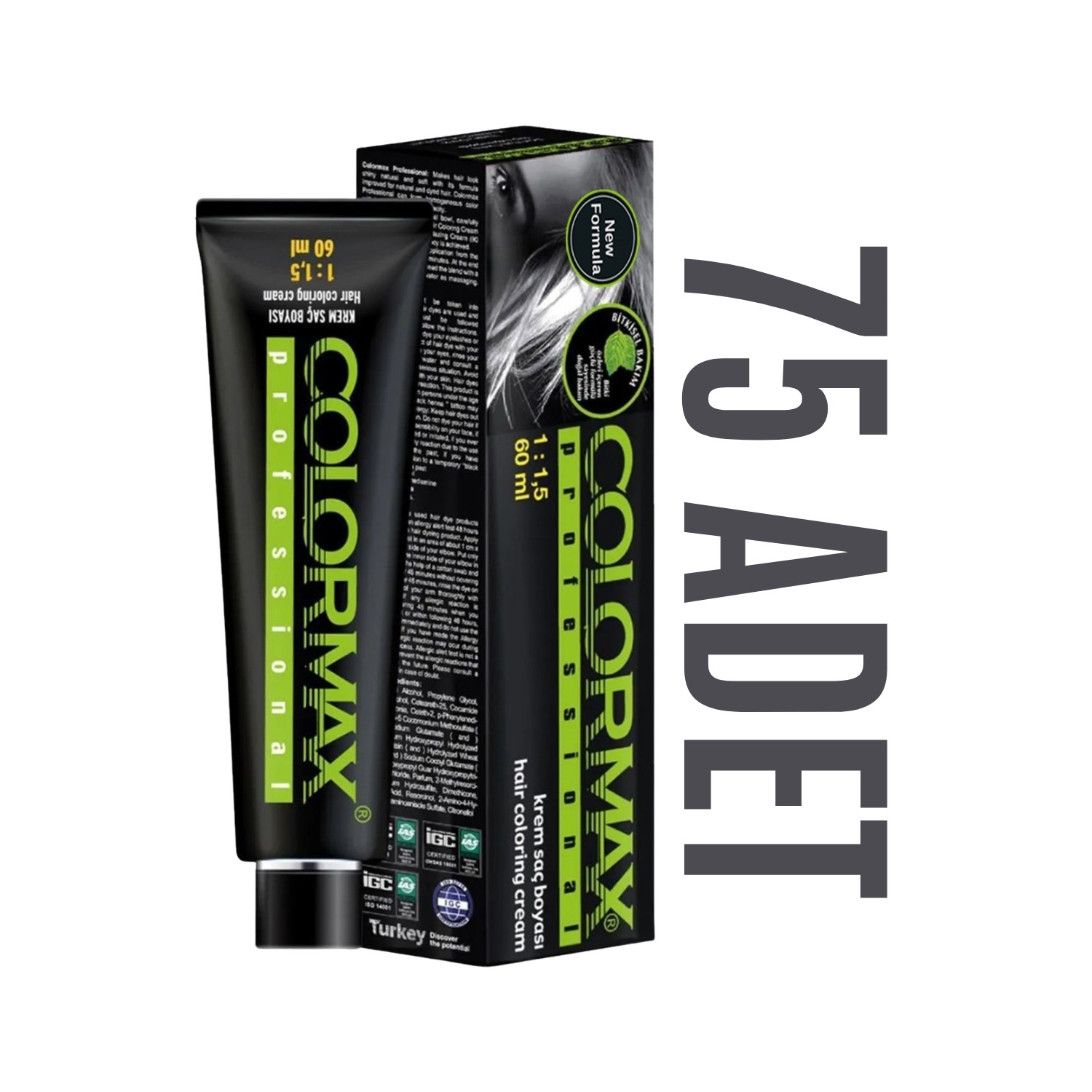 Colormax Kuaför Seti 60 Ml 75 Adet Saç Boyası Oksidansız Colormax Kuaför Seti 60 Ml 75 Adet Saç Boyası Oksidansız