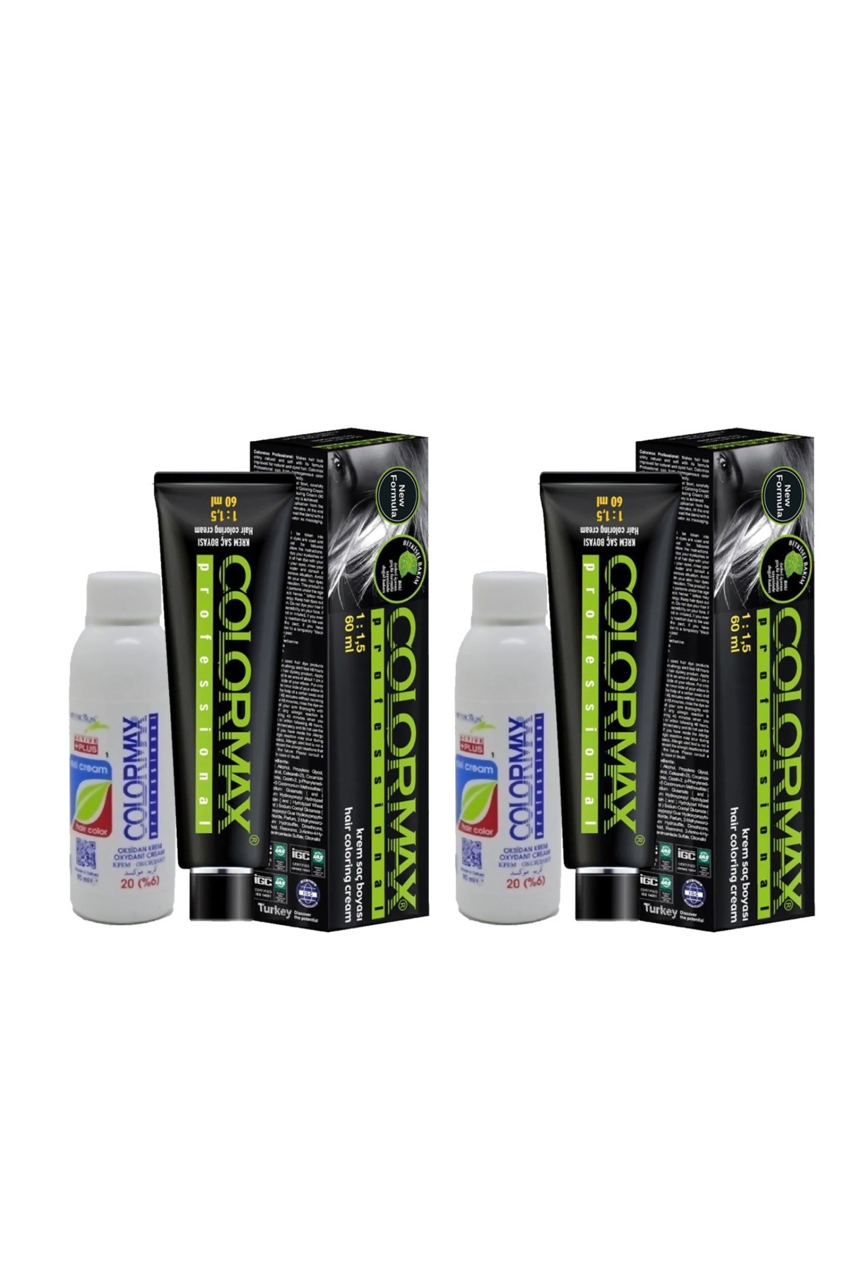 Colormax SPS642 Nouveau 2025/01.10 Mavi Siyah 60 Ml 2 Adet Saç Boyası + 2 Adet 90 Ml Oksidan Set