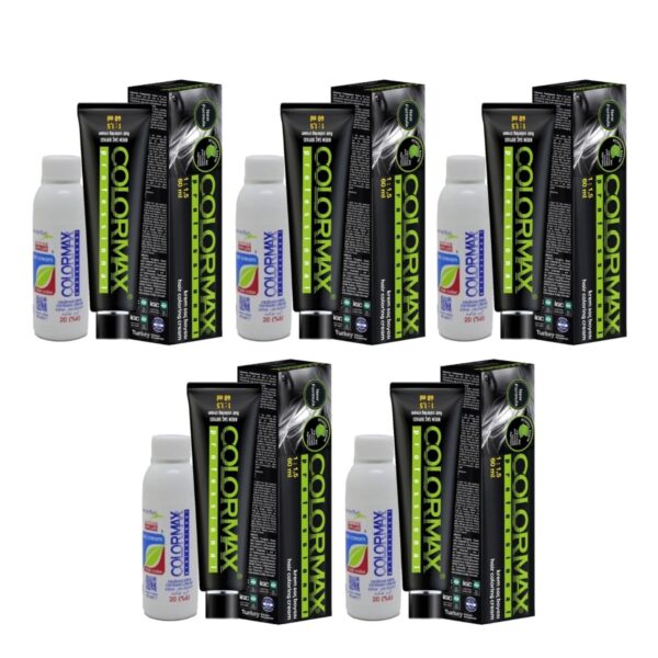 Colormax SPR150 Nouveau 2025/10.01 Küllü Açık Sarı 60 Ml 5 Adet Saç Boyası + 5 Adet 90 Ml Oksidan Set