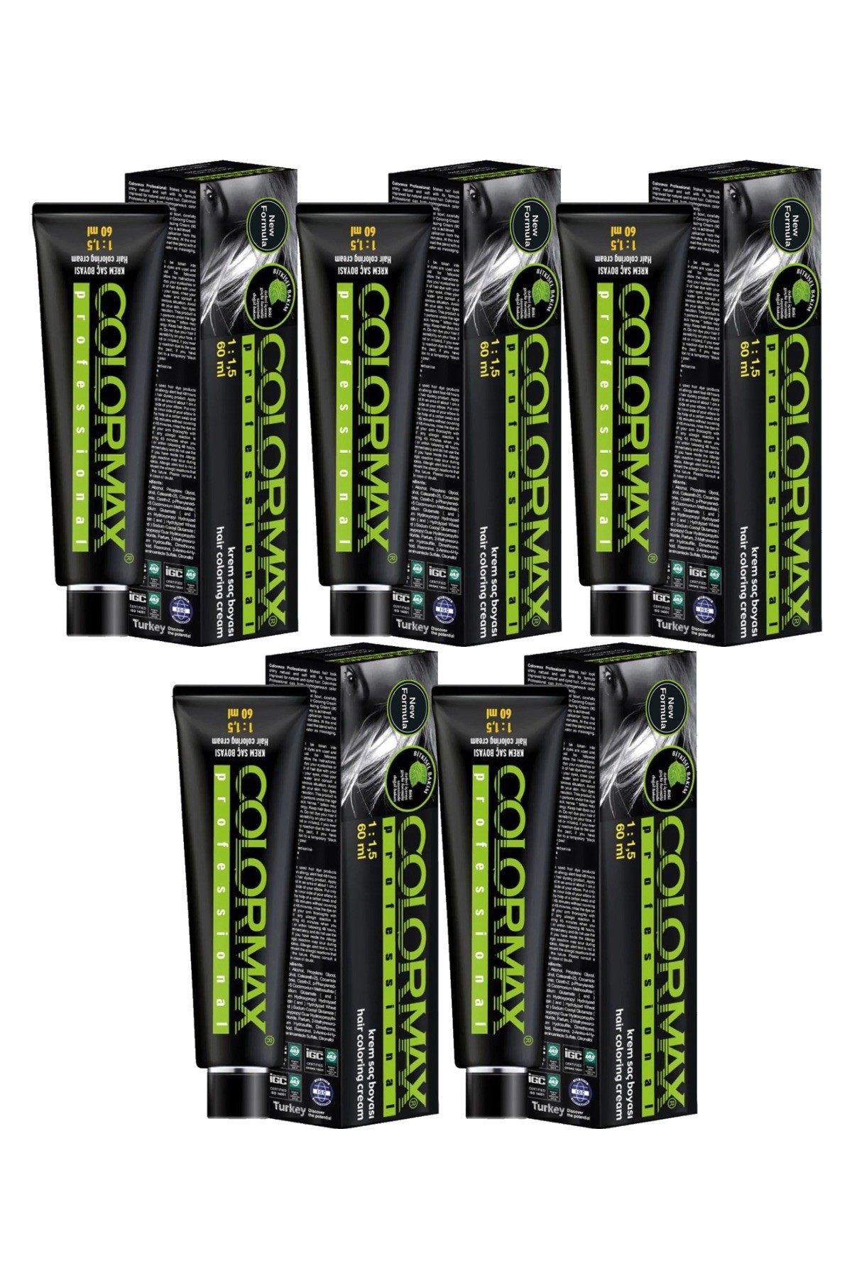 Colormax SPS627 Nouveau 2025/0056 Çilek Kırmızı 60 Ml 5 Adet Saç Boyası + 5 Adet 90 Ml Oksidan Set