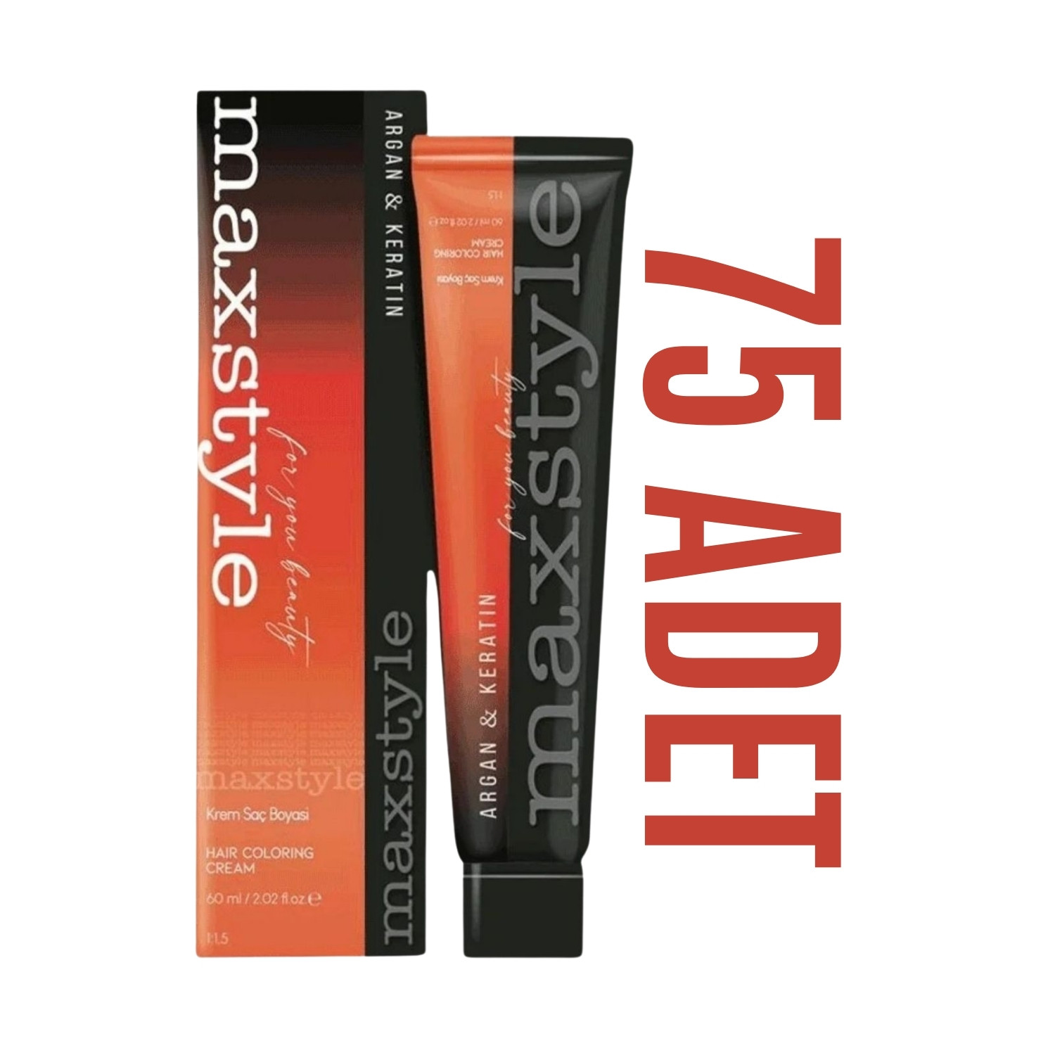 Maxstyle Kuaför Seti 60 Ml 75 Adet Saç Boyası Oksidansız Maxstyle Kuaför Seti 60 Ml 75 Adet Saç Boyası Oksidansız