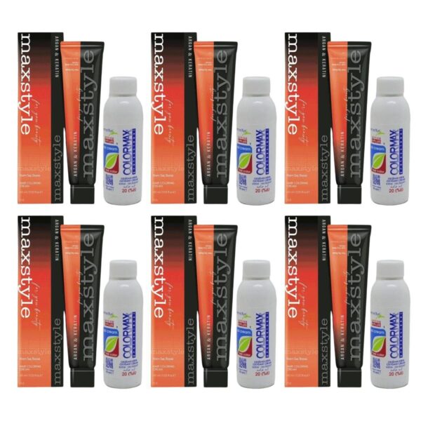 Maxstyle SPS622 Argan ve Keratin 2025/01.10 Mavi Siyah 60 Ml 6 Ad Saç Boyası + 6 Ad 90 Ml Oksidan Set