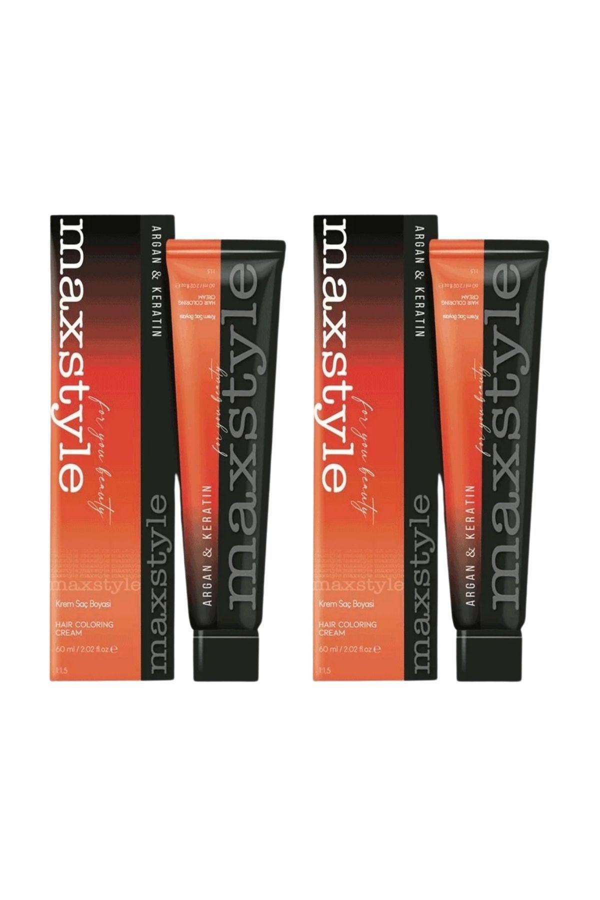 Maxstyle SPS288 Argan ve Keratin 2025/05.11 Yoğun Açık Küllü Kahve 60 Ml 2 Adet Saç Boyası Oksidansız